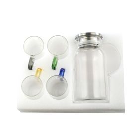 1600ml Glass Tea Set, 1 Pot With 4 Colored Glass Cups, High Borosilicate Heat-resistant Glass Water Cup Kettle