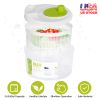 3L/0.8Gal Salad Spinner Fruit Vegetable Washer Lettuce Drainer Hand Cranking Vegetable Dryer with Lid for Home Kitchen Fruit Vegetable Washing