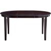 Contemporary Oval Dining Table in Dark Brown Cappuccino Wood Finish