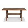 Farmhouse Walnut Solid Wood Dining Trestle Table