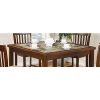 Casual 5-Piece Dining Set with Microfiber Padded Counter Height Stools