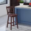 Fina Swivel Seat Counter Stool; Walnut