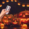 4 Pack Halloween LED Pumpkin Lights Battery Operated Halloween Decoration Lights with 2 Light Modes 4 Timer Setting Remorte Control for Party Pumpkin