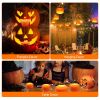 4 Pack Halloween LED Pumpkin Lights Battery Operated Halloween Decoration Lights with 2 Light Modes 4 Timer Setting Remorte Control for Party Pumpkin