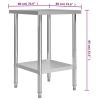 Kitchen Work Table 23.6"x23.6"x33.5" Stainless Steel