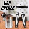 Handheld Manual Can Opener With Sharp Cutting Wheel Blade Lid Cap Openers