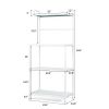 4 Tiers Bread Rack Microwave Rack Shelf Kitchen Storage Organizer Iron White