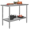 Kitchen Work Table 47.2"x23.6"x33.5" Stainless Steel