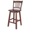 Fina Swivel Seat Counter Stool; Walnut