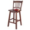 Fina Swivel Seat Counter Stool; Walnut