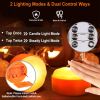 4 Pack Halloween LED Pumpkin Lights Battery Operated Halloween Decoration Lights with 2 Light Modes 4 Timer Setting Remorte Control for Party Pumpkin