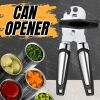 Handheld Manual Can Opener With Sharp Cutting Wheel Blade Lid Cap Openers