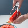 1pc 4-in-1 304 Stainless Steel Mango Divider Cuber - Slicer, Peeler, Cutter, and Remover for Watermelon, Dragon Fruit, Avocado, and More