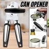 Handheld Manual Can Opener With Sharp Cutting Wheel Blade Lid Cap Openers