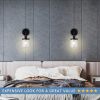 1-Light Wall Lamp with Clear Glass Shade, Modern Wall Sconce, Industrial Indoor Wall Light Fixture for Bathroom Living Room Bedroom Over Kitchen Sink,