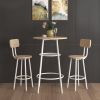 Bar table, equipped with 2 bar stools , with backrest and partition