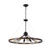 8-Light Retro Farmhouse Chandelier For Kitchen, Living room, Dining room(No Bulbs)