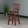 Fina Swivel Seat Counter Stool; Walnut