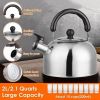 Camping Kitchen Office Use Stainless Steel Whistling Tea Kettle