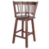 Fina Swivel Seat Counter Stool; Walnut