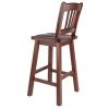 Fina Swivel Seat Counter Stool; Walnut