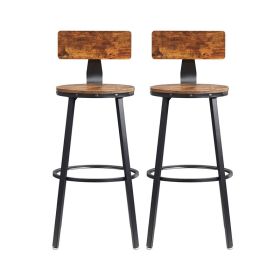 Simple Industrial Style Rustic Bar Counter Stools 2Pcs (Type: Style E, Color: As pic show)