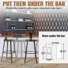 Simple Industrial Style Rustic Bar Counter Stools 2Pcs