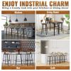 Simple Industrial Style Rustic Bar Counter Stools 2Pcs